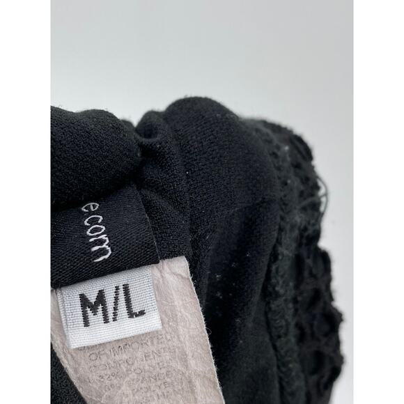 ONZIE FLOW Women's Black Mesh Cutout Cross-Back Sport Bra SZ M/L - Picture 5 of 6